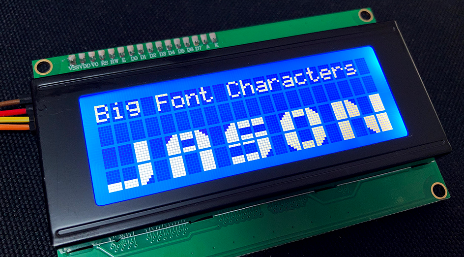 Arduino 1602 LCD 顯示大字型