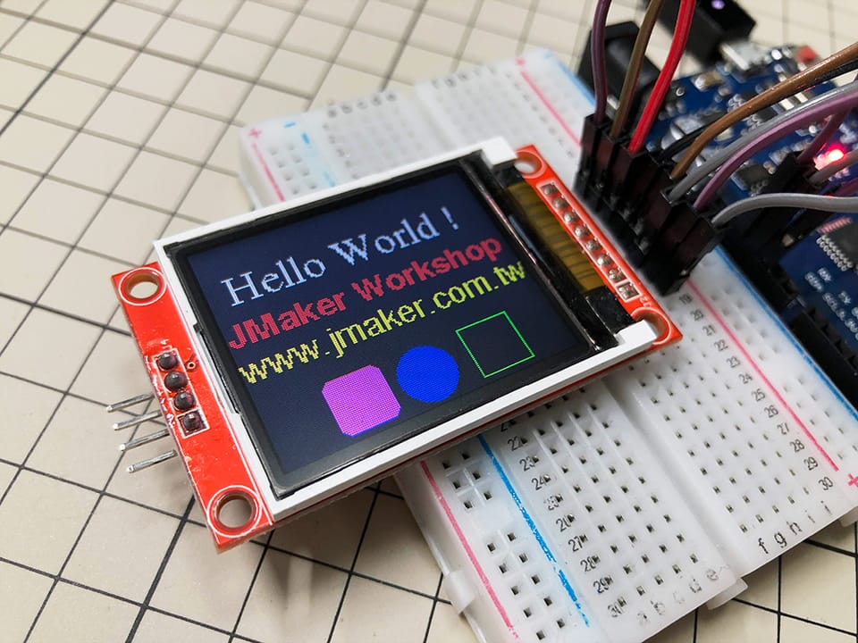 [Arduino 範例] ST7735 TFT 全彩LCD 入門篇